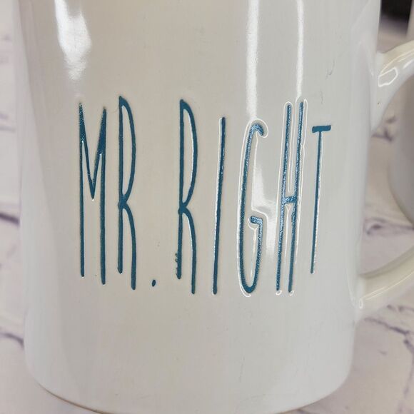MR. & MRS. RIGHT Ceramic Coffee Mugs - Picture 5 of 9